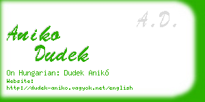 aniko dudek business card